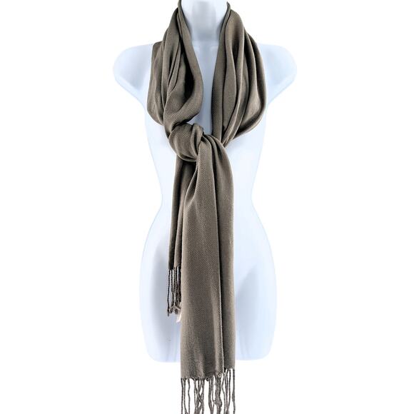 Nordstrom Green Vetiver Fringe Scarf - Picture 7 of 7